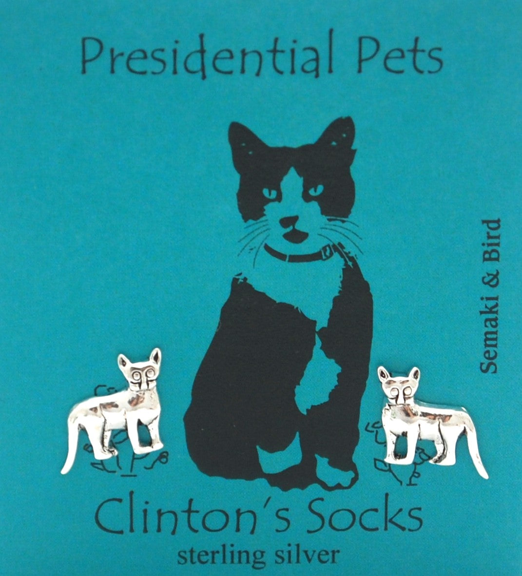 Clinton's Socks the Cat Earrings