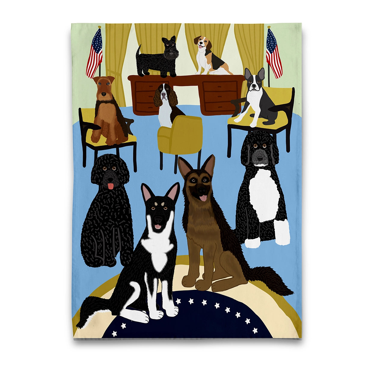 Presidential Dogs Tea Towel